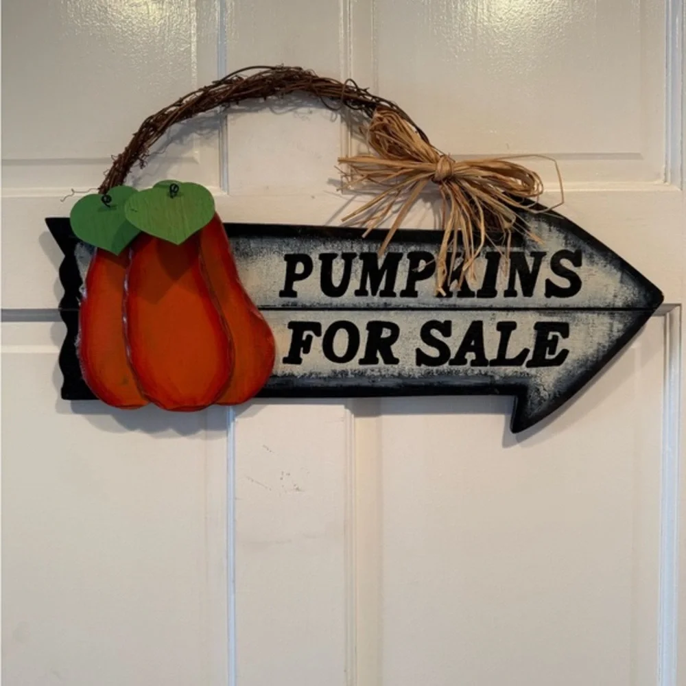 AUTUMN RUSTIC PUMPKINS FOR SALE HANGING DECORATION